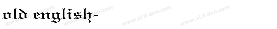old english字体转换